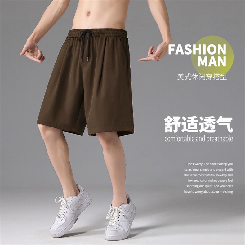 短裤男款夏季休闲速干五分裤冰丝大码跑步健身运动裤DK516特批15图片