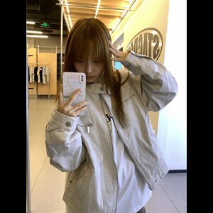 26春装高品质老钱风立领夹克外套男女美式潮牌拉链工装风宽松上衣图片