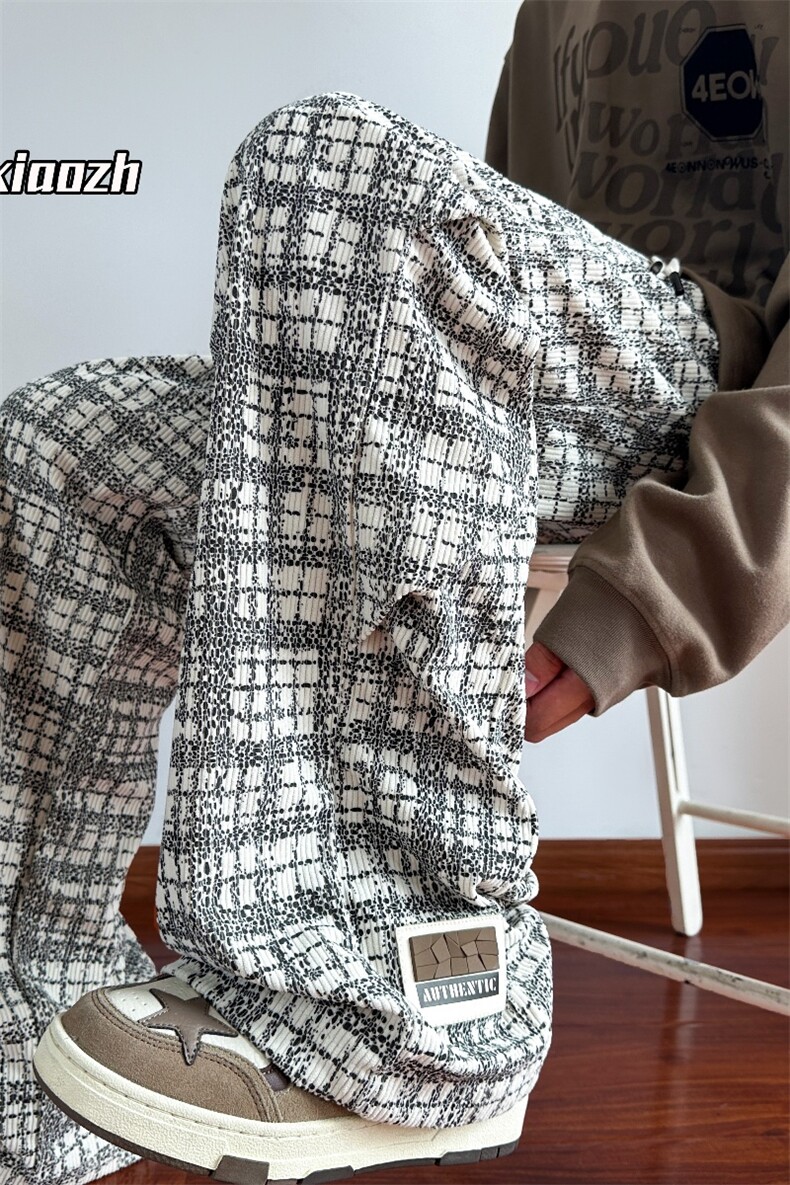 XZ616秋季重磅灯芯绒满印双褶钉标休闲长裤TY1069特P55控68,男装休闲裤,星座512A（原616）