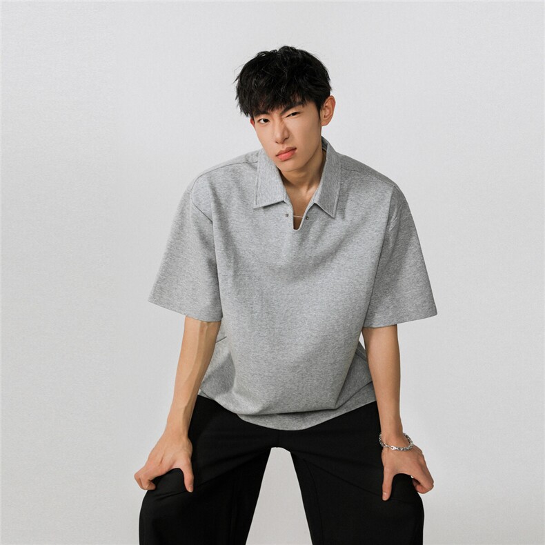 2025夏季新款金属扣纯色POLO衫PL2780-特批35控58,男装Polo衫,电商A072