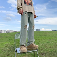 青春流行ins男直筒水洗牛仔裤T3005P38，男装牛仔裤，星座1116-2