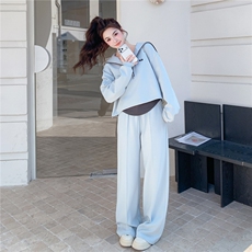 新品~休闲套装打底背心卫衣阔腿裤三件套28639-P169-K278，女装套装/套裙，2B076