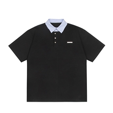 特P50无差价新款时尚夏季假两件潮流POLO衫-POLO02日系白底，男装Polo衫，电商A003