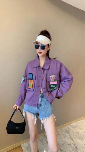夏季新款彩色牛仔外套，女装，雪儿诱惑
