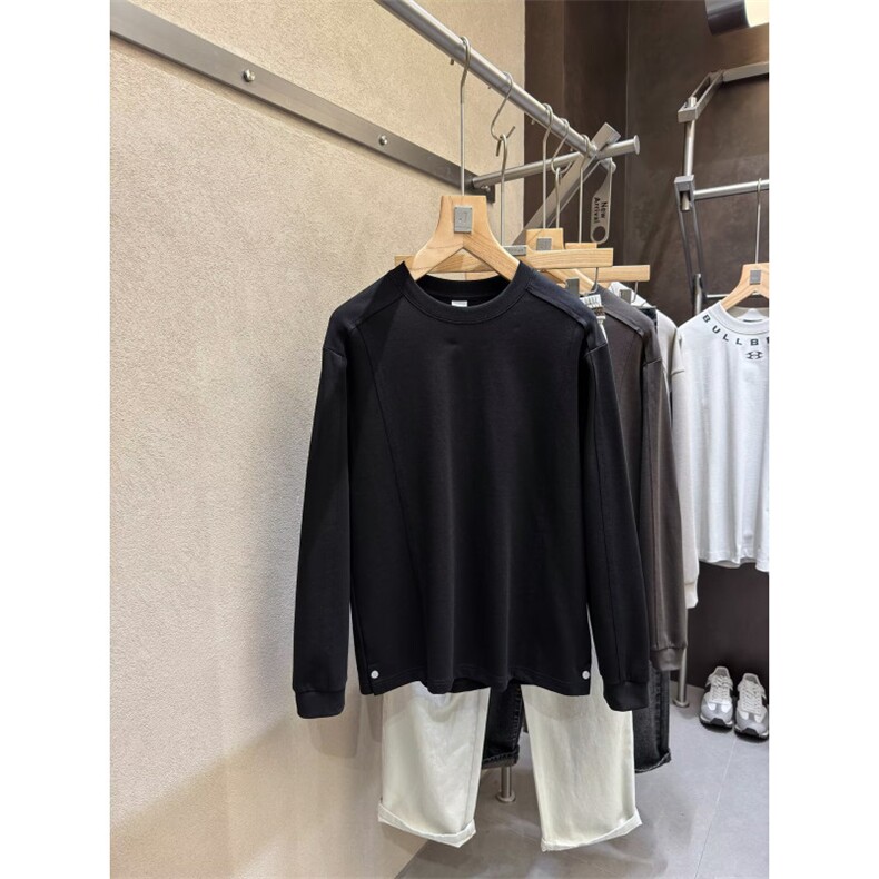 巨好看的灰色套头圆领卫衣男女款秋冬宽松韩版慵懒风小个子上衣,男装卫衣,星座506A