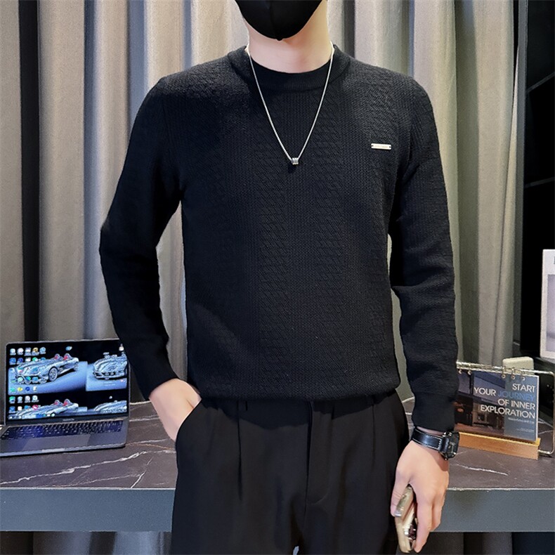 B216MY5161P652025秋冬装新款男士钢标圆领毛衣社会小伙风潮,男装针织衫/毛衣,电商B216（原B302）