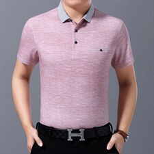 爸爸春装短袖t恤薄款中年男士上衣服中老年人男装爷爷春款打底衫图片