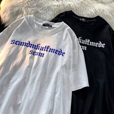 欧美潮小众半袖短袖t恤男女ins潮宽松纯棉发泡印花上衣ZT72P28图片