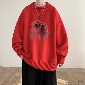 半高领毛衣男大码胖子针织衫毛线衣 M18455-P45 加绒款-P65图片
