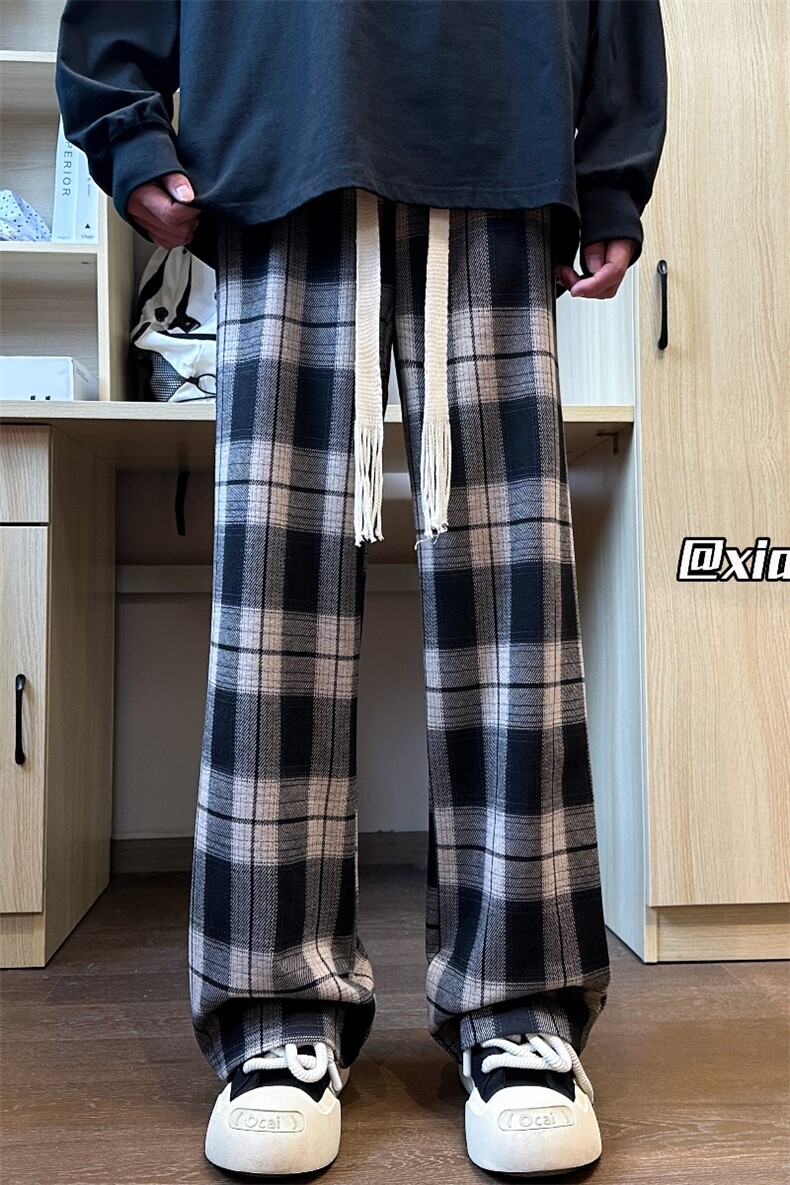 XZ616秋季重磅满印黑白肌理感格子休闲长裤TY1088特P35控68,男装休闲裤,星座512A（原616）