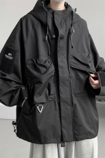 8XL-M特大码冲锋衣防水宽松工装风男夹克外套JK1306P90控118，男装夹克，电商D206-1