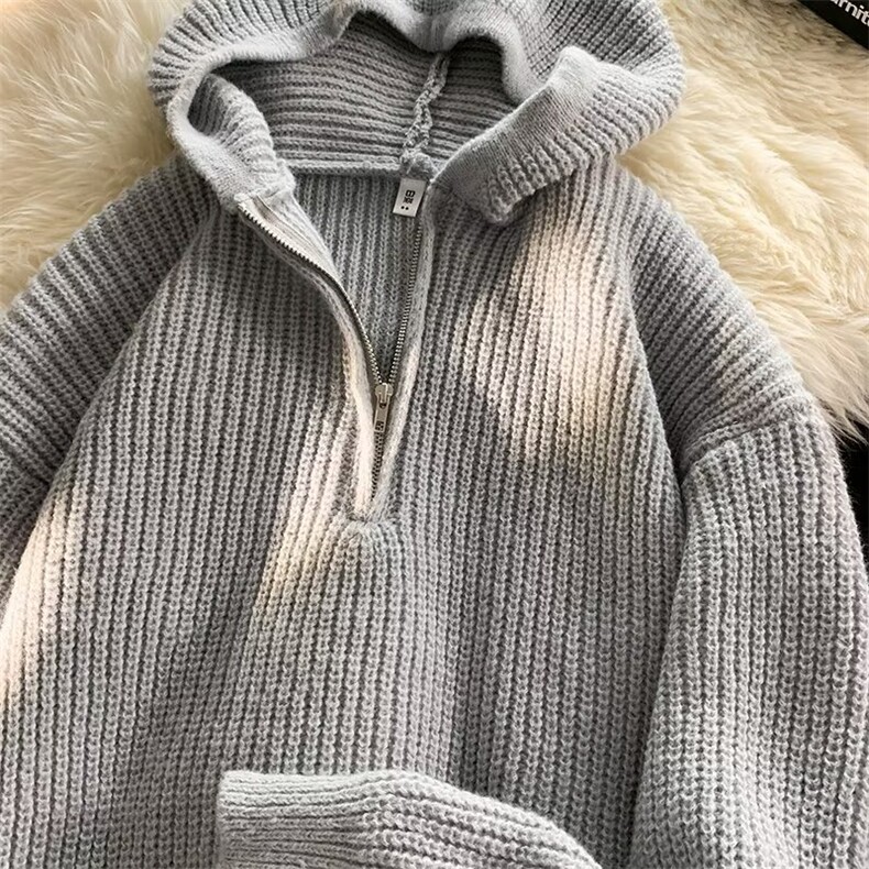 得物品质秋男连帽毛衣拉链针织衫打底外套M114P58,男装针织衫/毛衣,星座1013-1
