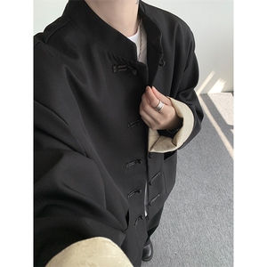 高品质新中式加厚外套褂子男风情侣外套 JK1330P128图片