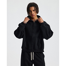 抖音得物高品质二开350克秋冬双头双拉链卫衣开衫外套W74，男装卫衣，电商A486-1