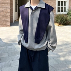 卫衣男春秋季新款潮牌ins港风POLO领上衣服季薄款宽松外套W112，男装卫衣，星座1116A（原606A-3）