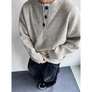 亨利领毛衣男款冬季慵懒风高级感针织衫cleanfit外套MYG297图片