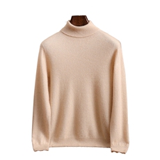 秋冬季新款舒适时尚百搭12针一线成衣高反男士衫，男装羊绒套衫，伊绒腾羊绒