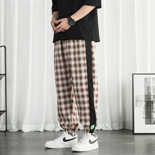 3夏季九分裤男格子休闲裤潮流韩版裤子A210-K8667-P45，男装休闲裤，星座210-3