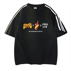黑色拼白织带