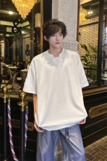 8XL-M特大码短袖男假两件五分袖高品质空气层宽松上衣DX321P35，男装T恤，电商D206-1