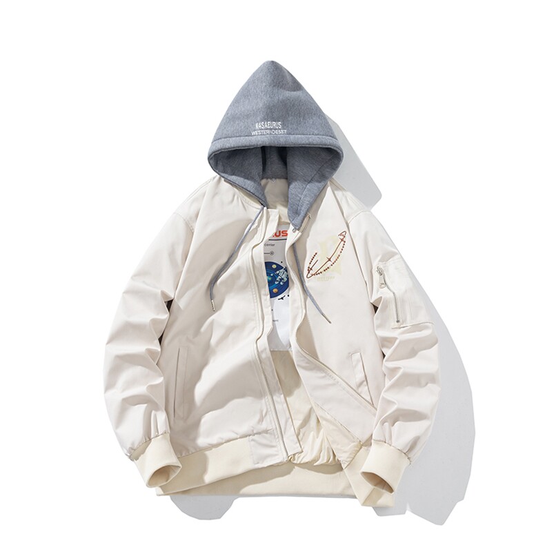 现货 三色秋冬季潮牌夹克棉衣棒球服 欧美街头飞行员外套情侣装图片