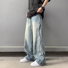 1506-1/KK8241/P47黑色牛仔裤男2026新款直筒宽松阔腿潮牌百搭，男装牛仔裤，星座1506-1