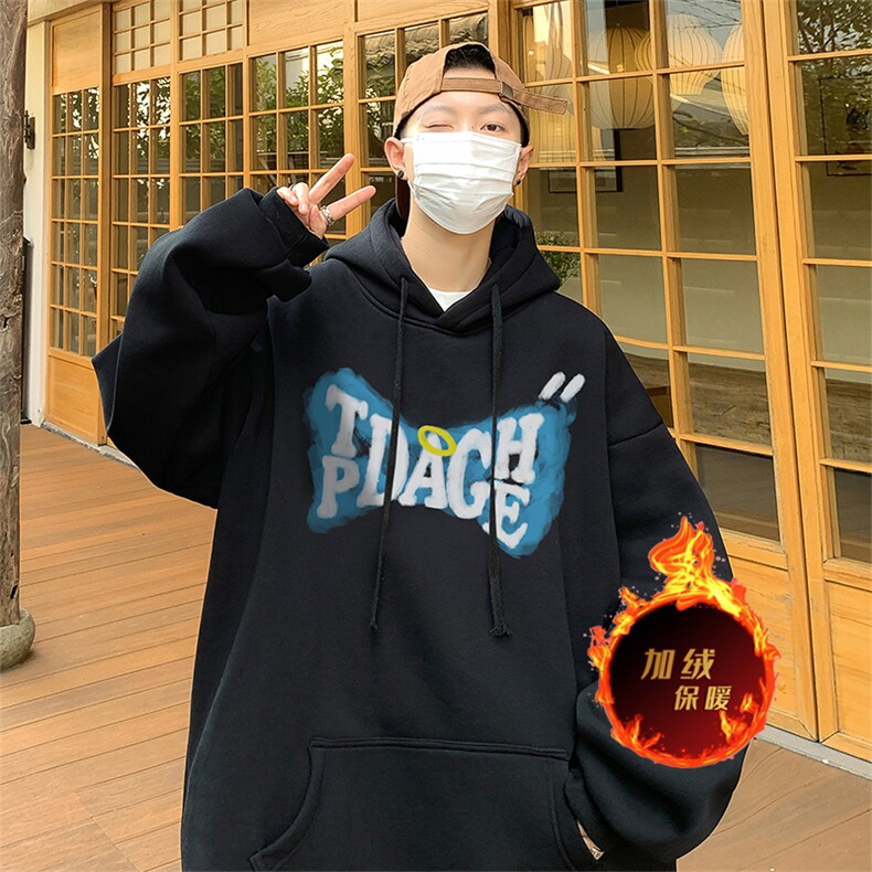 500克重磅秋冬美式加绒加厚卫衣外套DL1579常规特P35加绒特40图片