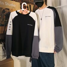 2021春秋季新款圆领拼接男士卫衣202-7-GW01，男装卫衣，星座1302
