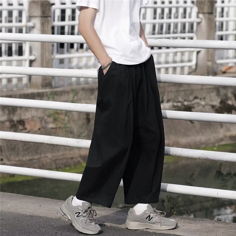 日系原宿风格宽松阔腿工装裤潮牌ins嘻哈灯笼裤CK1150P32,男装休闲裤,星座1116-2