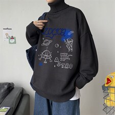 2024秋冬新款针织毛线衣男韩版潮流高领休闲百搭A161-2-M2060-P50图片