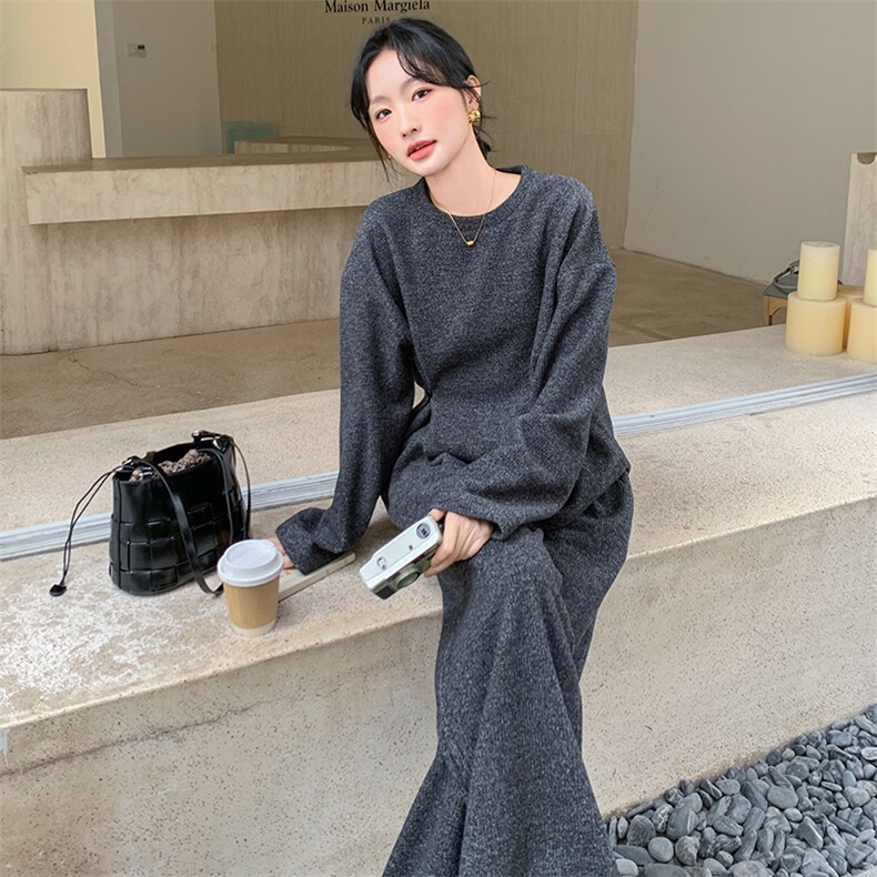 （新品）可做春装现货一体绒加厚阔腿裤套装F596-P185-K288,女装套装/套裙,2C255