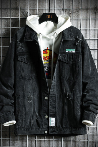 jk820-p85-限价128网格牛仔夹克肥仔秋款量足印花大码,男装夹克,星座103A