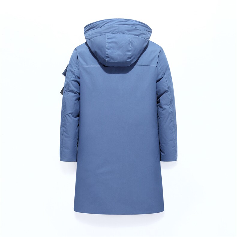 时尚长款连帽中长款修身纯色团体团建服班服可印花羽绒服有差价,男装羽绒服,星座301D-5(原星座1415）