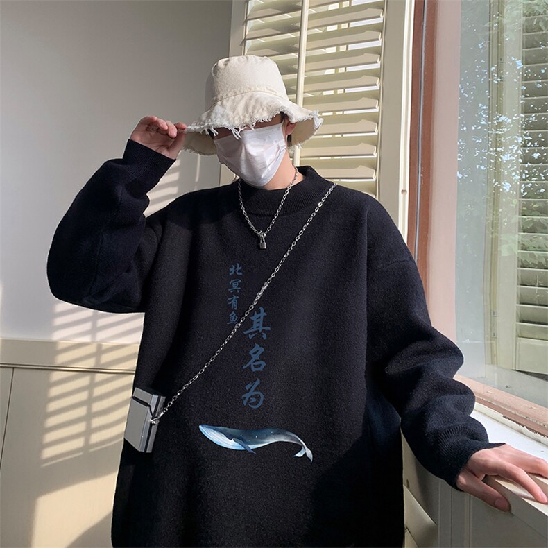 控68半高领毛衣男士大码针织衫男毛线衣男M18261-P45加绒款-P65,男装针织衫/毛衣,电商A040