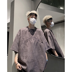 《21万针》重工刺绣麂皮绒短袖T恤男生体恤XZ514-2-202466-P58，男装T恤，星座514-2(原B239)