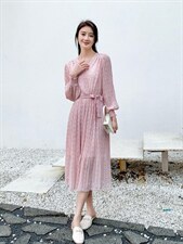 【现货】夏季碎花雪纺连衣裙，女装连衣裙，蕾曼拉