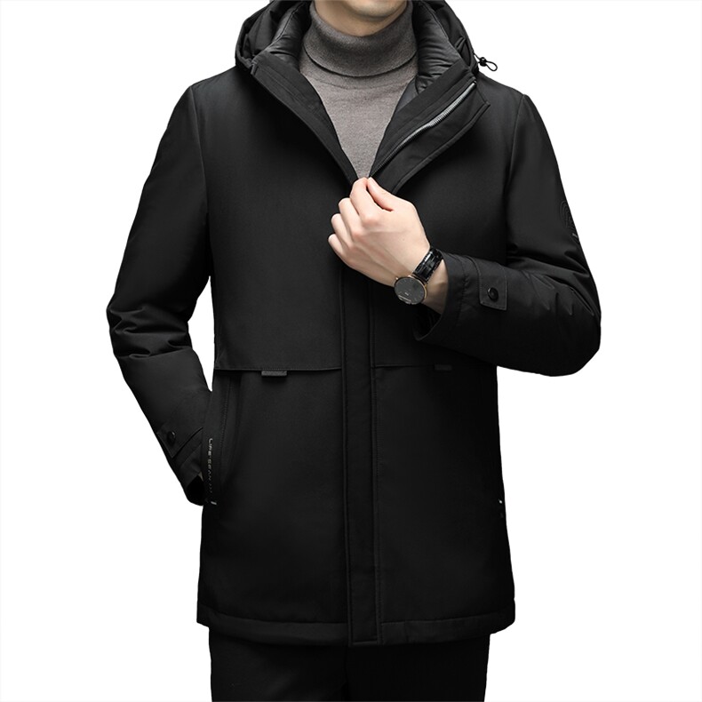 BEYR68080钱塘2020-2中年男士冬季厚款连帽百搭商务羽绒服P290,男装羽绒服,钱塘207-2
