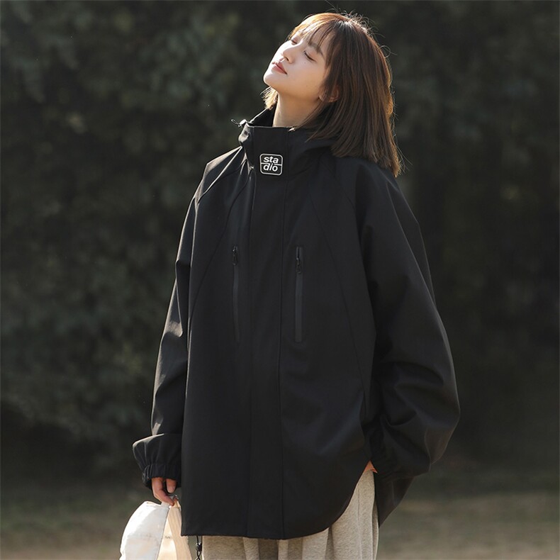 春季新款现货户外夹克男连帽冲锋衣外套DSA157B-JK7812-P85,男装夹克,电商A157B