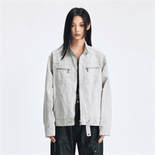 26春装高品质老钱风立领夹克外套男女美式潮牌拉链工装风宽松上衣，男装夹克，电商A486