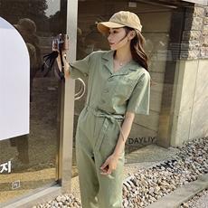 现货--2023夏季新品工装连体九分裤，女装连体裤，新思路