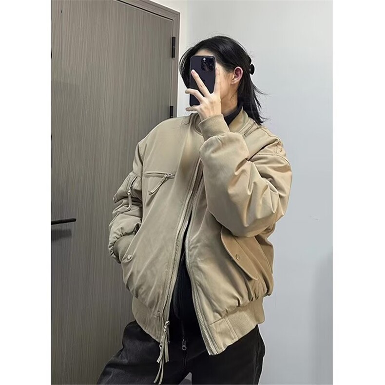 春秋季新款潮牌痞帅高端外套棒球服男女时尚简约百搭工装夹克图片