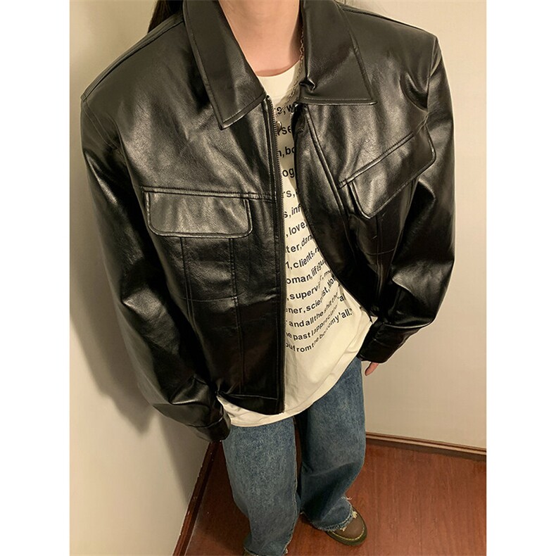 1中性工装皮衣夹克男情侣女潮机车皮夹克外套男JK77869P85控138，女装短外套，星座226-2