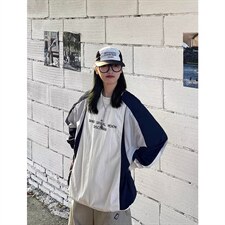 日系复古长袖卫衣男春季情侣宽松圆领套头衫学院风百搭休闲上衣男，男装卫衣，星座506A