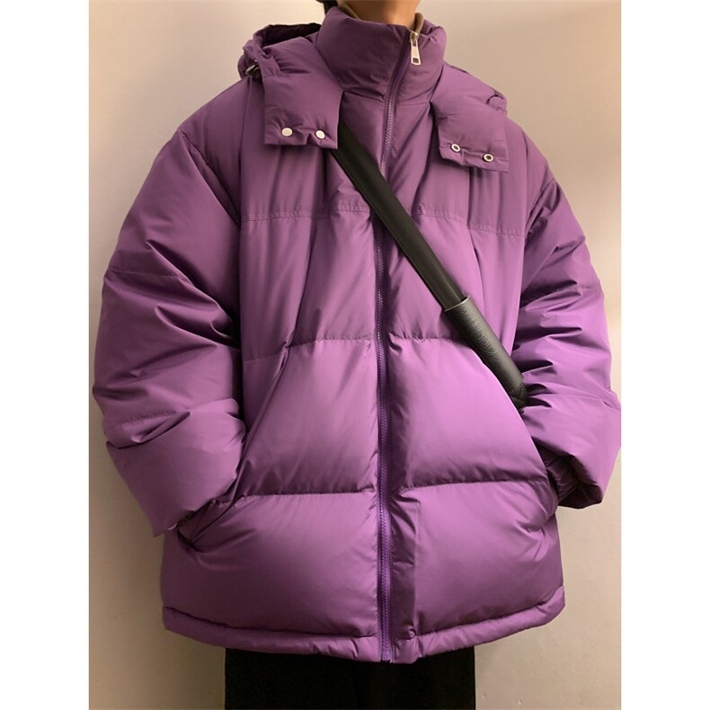 白鸭绒冬季潮流大码光板连帽羽绒服保暖外套Y5849-P165【特价】,男装羽绒服,电商A007