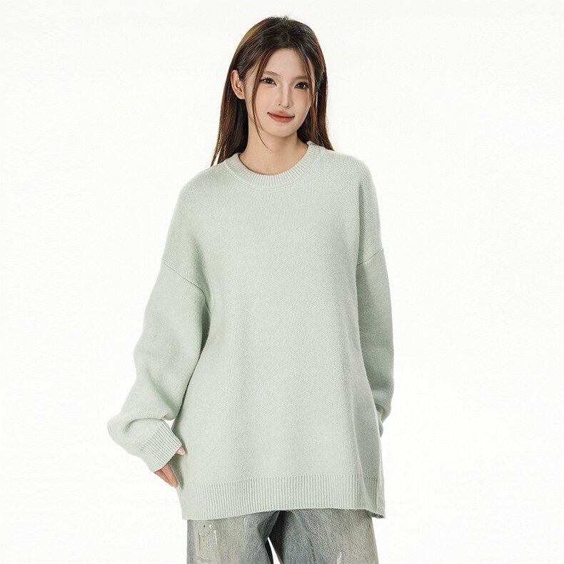 特批女模新款高品质安哥拉圆领宽松毛衣针织衫A268-M800特批35图片