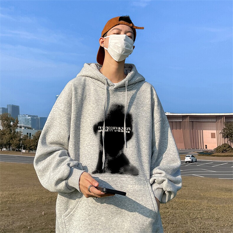抖音得物供货可提供视频春装重磅美式宽松连帽卫衣DL2456,男装卫衣,电商A486-1