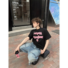 现货~美式高街工装牛仔短裤男复古宽松直筒中裤七分裤A3125-特P45，男装牛仔裤，星座1004-3