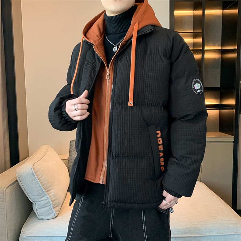 假两件棉服男士2024年新款青少年加厚棉衣服冬装外套M0778-P120,男装棉衣,星座308B-2