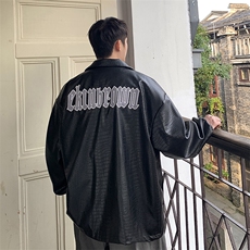 1港风鳄鱼纹大码M-5XL潮美式发泡印花皮夹克男JK7810P90控128，男装夹克，星座226-2
