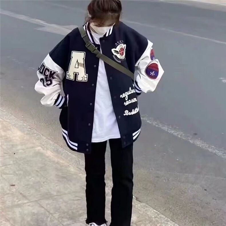 棒球服棉服少女秋冬初中高中学生夹棉美式棉衣外套218-8JK3326P60,男装棉衣,星座218-8
